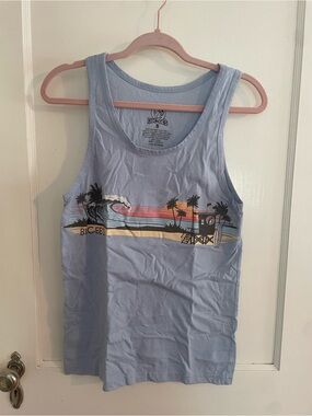 Bucees Light Blue Surf Graphic Tank Top -   Unisex